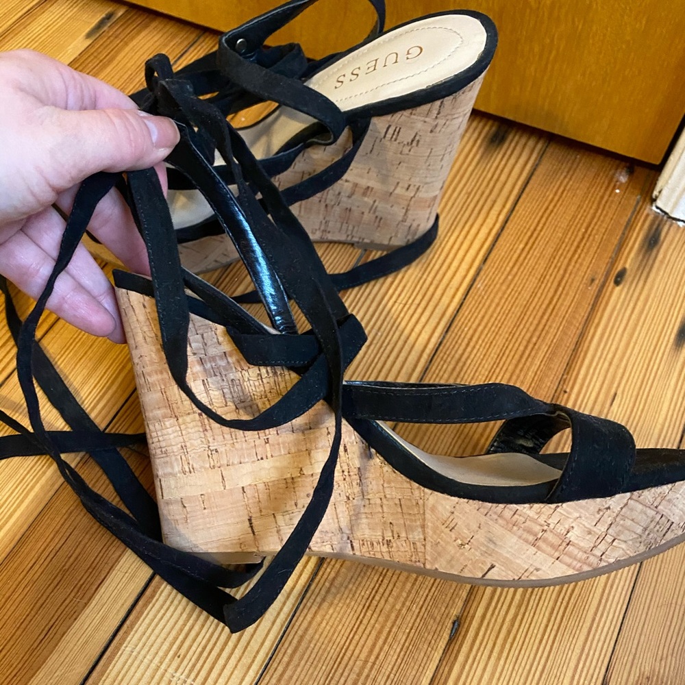 Guess Lace Up Wedges